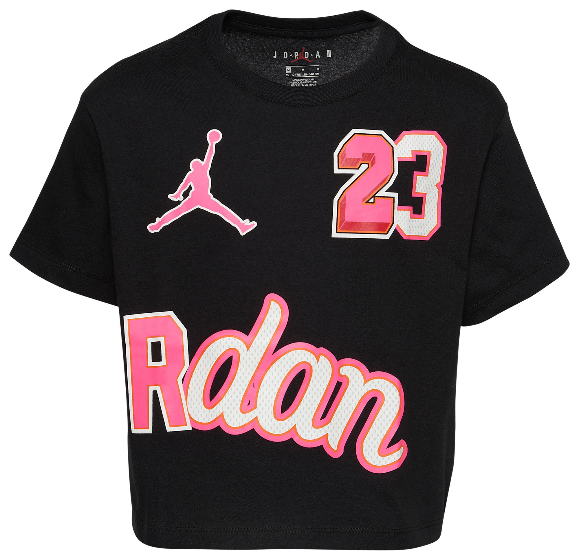 Pink and shop black jordan shirt