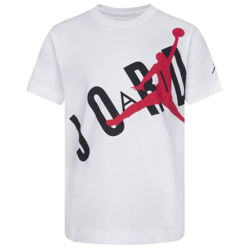 Shop Jordan Boys Preschool   Throwback T-shirt In White/red