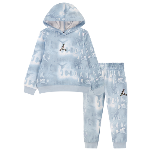 

Jordan Girls Jordan Essentials AOP Fleece Pullover Set - Girls' Toddler Ice Blue Size 2T