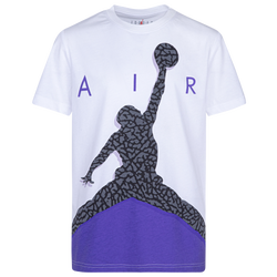 Boys' Grade School - Jordan AJ3 Jumbo Jumpman Air T-Shirt - Purple/Black And Grey