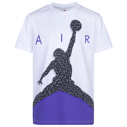 

Boys Jordan Jordan AJ3 Jumbo Jumpman Air T-Shirt - Boys' Grade School Purple/Black And Grey Size M
