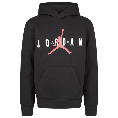 Shop Jordan Boys   Hbr Fleece Pullover Hoodie In Black/black