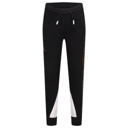 Boys' Preschool - Jordan Holidat Shine Fleece Pants - Black/Gold