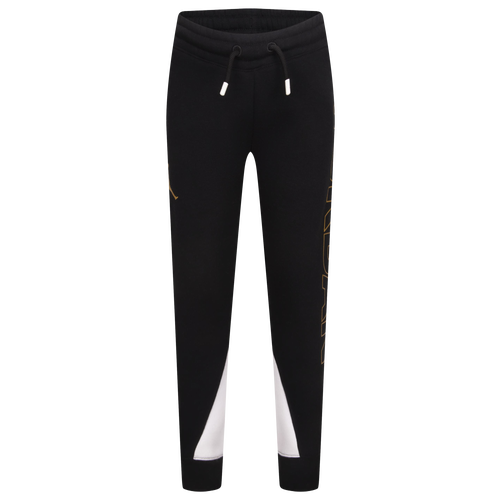

Boys Preschool Jordan Jordan Holidat Shine Fleece Pants - Boys' Preschool Black/Gold Size 6