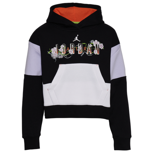 

Jordan Girls Jordan Garden Hoodie - Girls' Grade School Black/Purple Size S