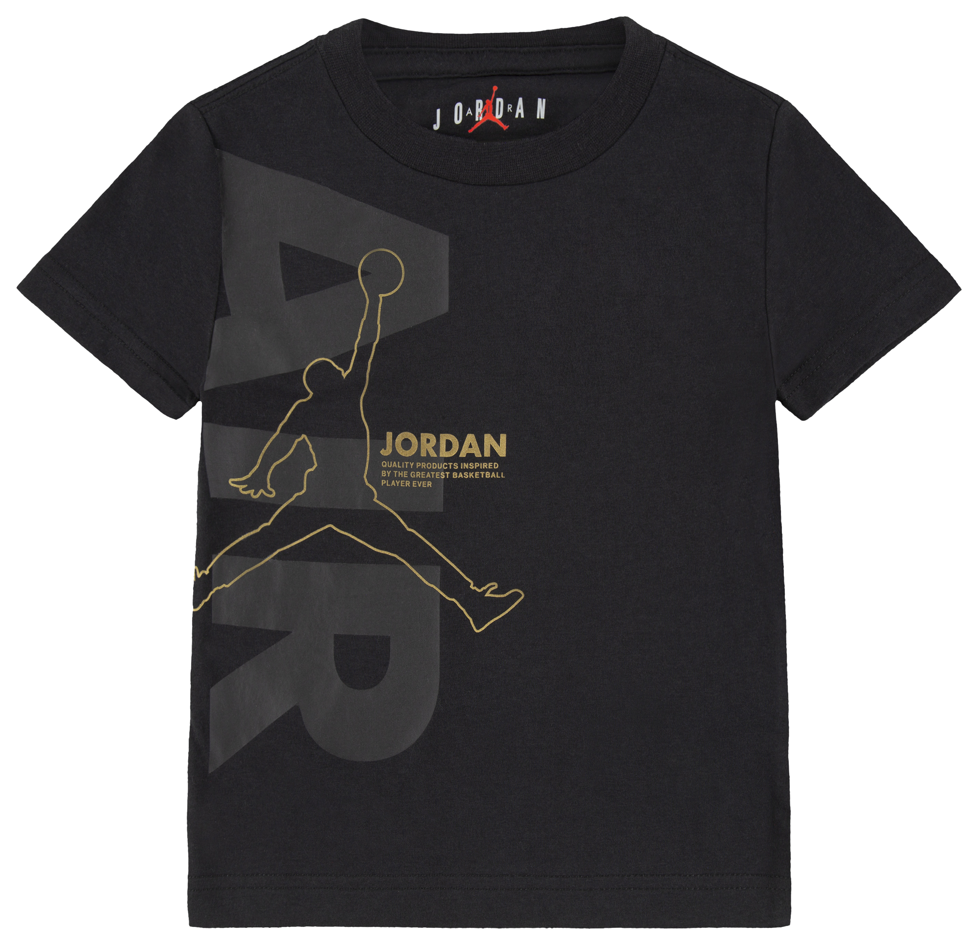 Black white and 2024 gold jordan shirt