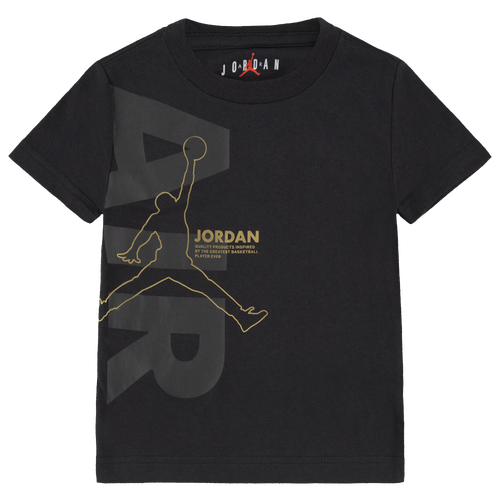 

Boys Jordan Jordan Air Flight 23 Short Sleeve T-Shirt - Boys' Toddler Black/Gold Size 4T
