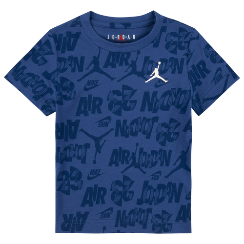 

Boys Jordan Jordan Messy Room AOP Short Sleeve T-Shirt - Boys' Toddler French Blue/French Blue Size 4T