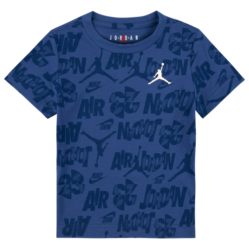 

Jordan Boys Jordan Messy Room AOP Short Sleeve T-Shirt - Boys' Toddler French Blue/French Blue Size 3T