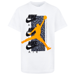 Boys' Grade School - Jordan AJ3 Time Out Short Sleeve T-Shirt - White/Grey