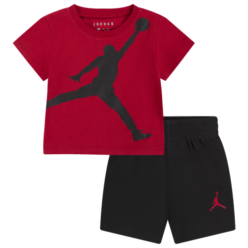 

Boys Infant Jordan Jordan Jumbo Jumpman Shorts Set - Boys' Infant Red/Black Size 18MO