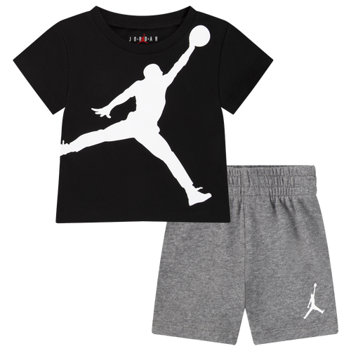 

Boys Infant Jordan Jordan Jumbo Jumpman Shorts Set - Boys' Infant Black/Grey Size 18MO