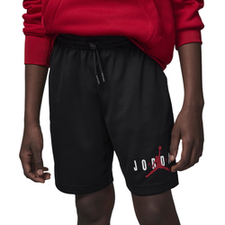 Boys' Grade School - Jordan Essentials Graphic Mesh Shorts - Black/White