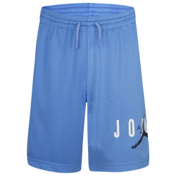 Boys' Grade School - Jordan Essentials Graphic Mesh Shorts - White/University Blue