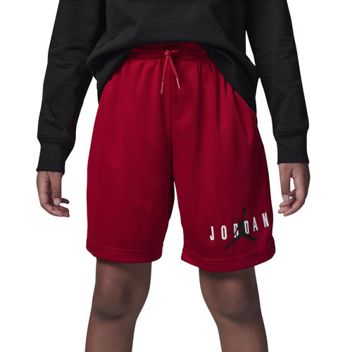 

Boys Jordan Jordan Essentials Graphic Mesh Shorts - Boys' Grade School Red/White Size XL