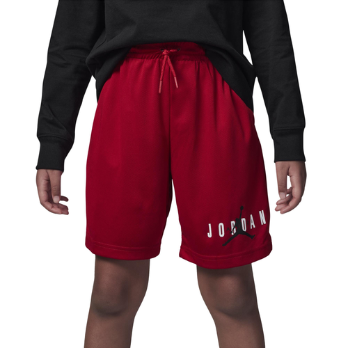 

Boys Jordan Jordan Essentials Graphic Mesh Shorts - Boys' Grade School Red/White Size M