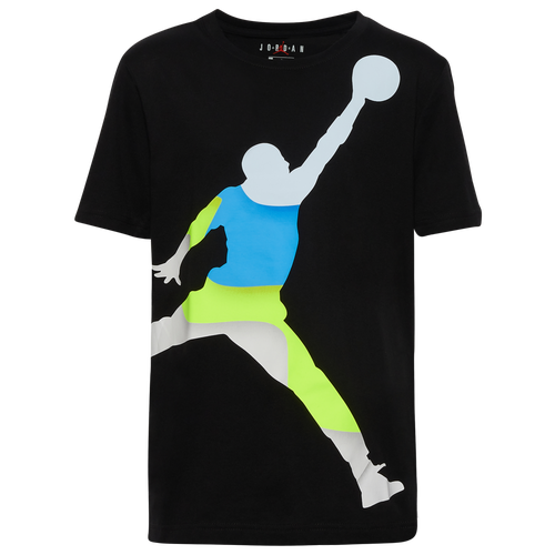 

Jordan Boys Jordan Jumpman Cutout Short Sleeve T-Shirt - Boys' Grade School Black/White Size L