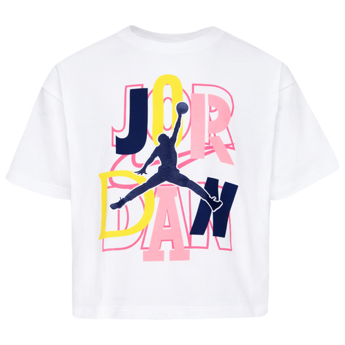 

Girls Jordan Jordan Outside The Lines T-Shirt - Girls' Grade School White Size M