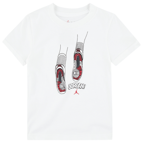 

Jordan Notebook Sketch Short Sleeve T-Shirt - Boys' Toddler White/Red Size 3T