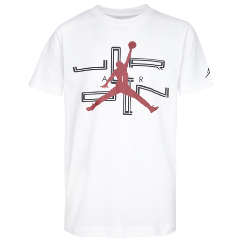 

Jordan Boys Jordan Varsity Short Sleeve T-Shirt - Boys' Grade School White/Red/Black Size XL