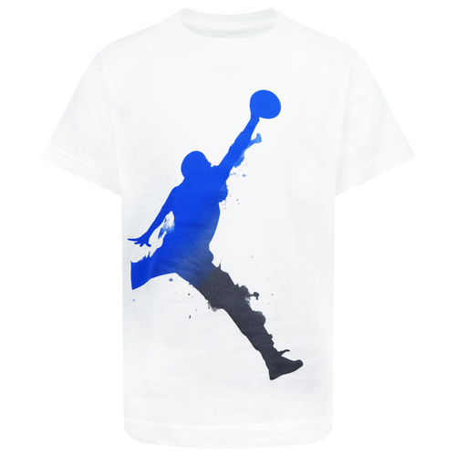 

Boys Preschool Jordan Jordan Jumbo Jumpman Splash Short Sleeve T-Shirt - Boys' Preschool White/Carolina Size 4