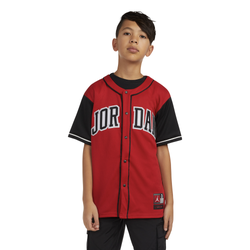 Boys' Grade School - Jordan HBR Baseball Jersey - Black/Red