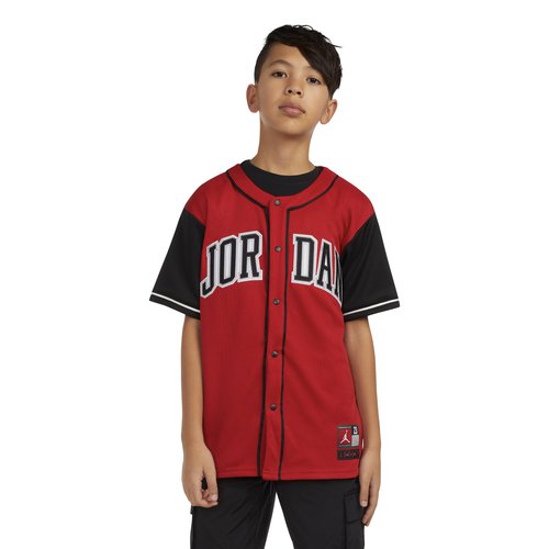 

Boys Jordan Jordan HBR Baseball Jersey - Boys' Grade School Red/Black Size S