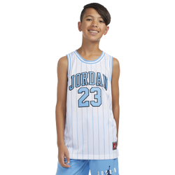 Boys' Grade School - Jordan AJ 23 AOP Jersey - White/University Blue