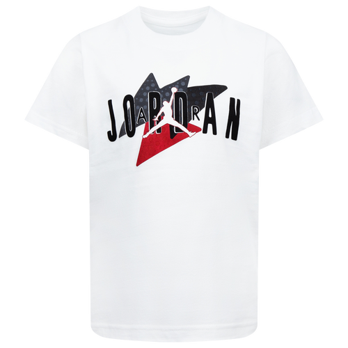 

Boys Preschool Jordan Jordan AJ6 Retro Throwback Short Sleeve T-Shirt - Boys' Preschool White/Red Size 7