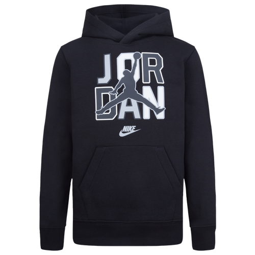 

Boys Jordan Jordan Sport DNA Fleece Pullover Hoodie - Boys' Grade School Grey/Black Size L