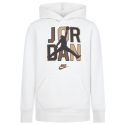 Boys' Grade School - Jordan Sport DNA Fleece Pullover Hoodie - Sail/Black