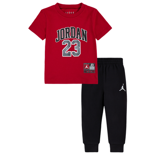 

Boys Infant Jordan Jordan Jersey Pack T-Shirt Set - Boys' Infant Black/Gym Red Size 12MO