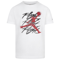 Boys' Grade School - Jordan Jumpman Flight Spray Short Sleeve T-Shirt - White/Black