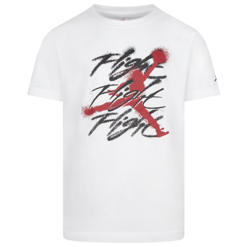 

Boys Jordan Jordan Jumpman Flight Spray Short Sleeve T-Shirt - Boys' Grade School White/Black Size L