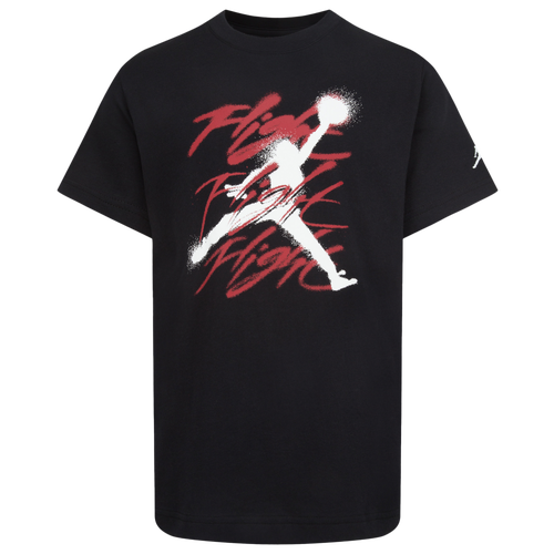 

Boys Jordan Jordan Jumpman Flight Spray Short Sleeve T-Shirt - Boys' Grade School White/Black Size L