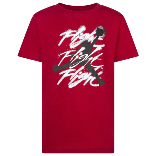 Shop Jordan Boys   Jumpman Flight Spray Short Sleeve T-shirt In Black/gym Red