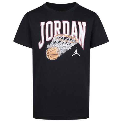

Boys Jordan Jordan Buckets Short Sleeve T-Shirt - Boys' Grade School White/Black Size L