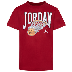 Boys' Grade School - Jordan Buckets Short Sleeve T-Shirt - Gym Red/White