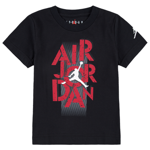 

Boys Jordan Jordan AJ4 Grid Lock Short Sleeve T-Shirt - Boys' Toddler Black/Red Size 3T