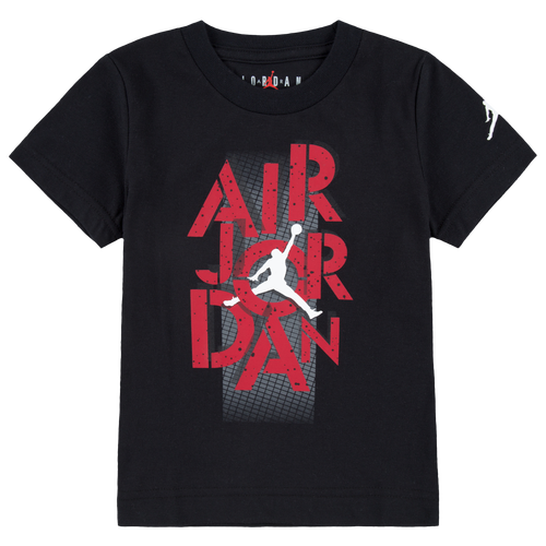 BOYS - Jordan AJ4 Grid Lock Short Sleeve T-Shirt - Red/Black
