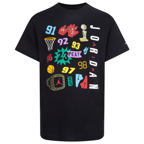 Jordan Kids' Boys  2x 3 Peat Short Sleeve T-shirt In Black/black