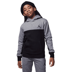 Boys' Grade School - Jordan Flight Sideline Fleece Pullover - Black/Carbon Heather