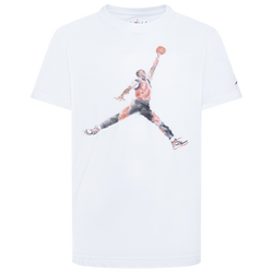 Boys' Grade School - Jordan Watercolor Jumpman T-Shirt - White/Red