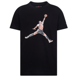 Boys' Grade School - Jordan Watercolor Jumpman T-Shirt - Black/Red