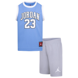 Boys' Preschool - Jordan 23 Jersey Set - Carolina/Grey