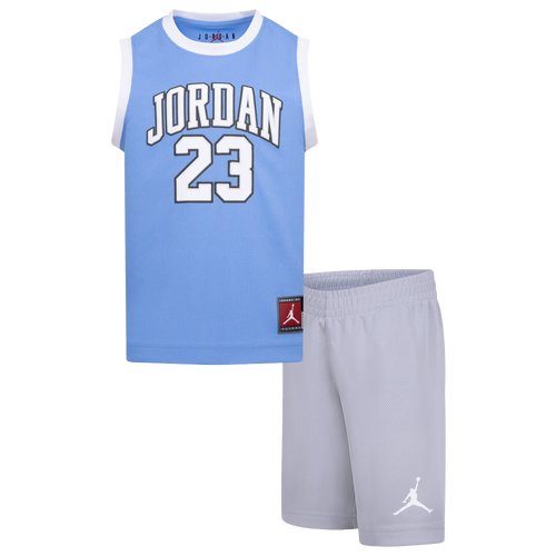 

Boys Preschool Jordan Jordan 23 Jersey Set - Boys' Preschool Carolina/Grey Size 5