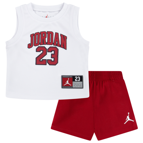 

Boys Infant Jordan Jordan 23 Jersey Set - Boys' Infant White/Red Size 12MO