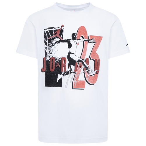 

Jordan Boys Jordan Retro Spec T-Shirt - Boys' Grade School White/Red Size XL