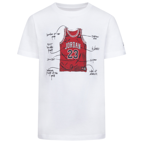 

Boys Jordan Jordan The Jersey Short Sleeve T-Shirt - Boys' Grade School White/Red Size M