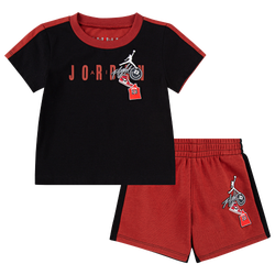 Boys' Infant - Jordan AJ Patch FT Shorts Set - Black/Red